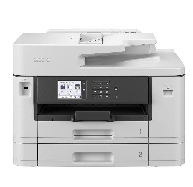 Brother J5740DW A3 Business Inkjet Multi-Function Printer with print speeds of 28ppm, dual paper trays supporting up to A3 and efficient A4 2-sided Brother J5740DW A3 Business Inkjet Multi-Function Printer with print speeds of 28ppm, dual paper trays supporting up to A3 and efficient A4 2-sided
